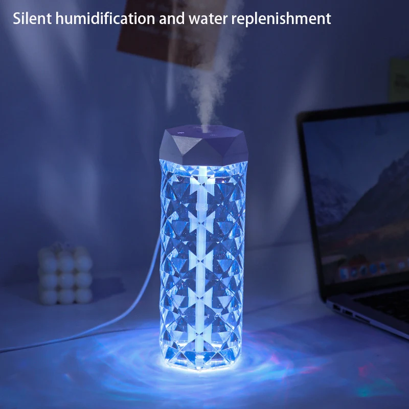USB Air Humidifier & Aroma Diffuser - RGB Ambient Light for Car, Home & Bedroom